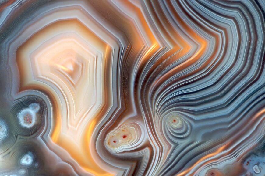 Microscopic enlargement of an agate